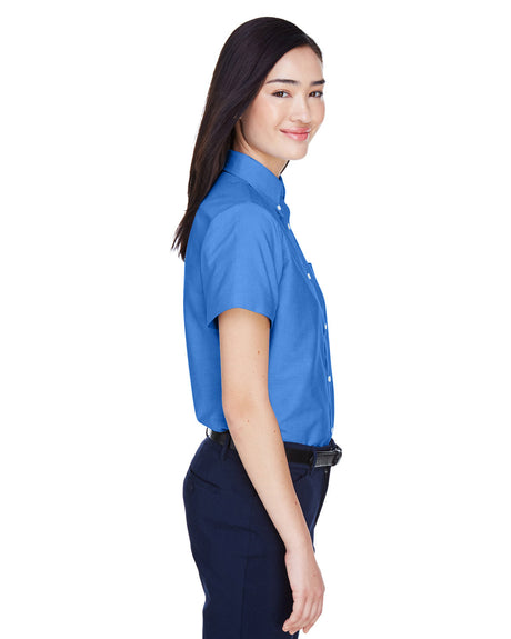 UltraClub Ladies' Classic Wrinkle-Resistant Short-Sleeve Oxford UltraClub