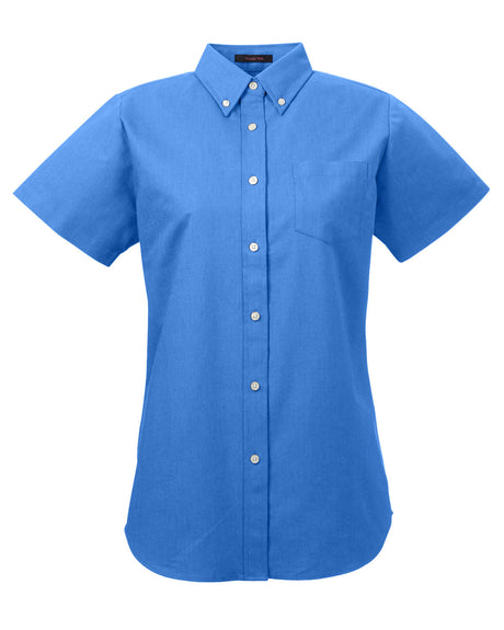 UltraClub Ladies' Classic Wrinkle-Resistant Short-Sleeve Oxford UltraClub