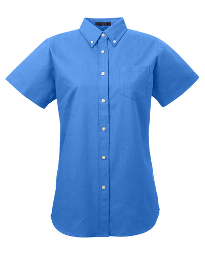 UltraClub Ladies' Classic Wrinkle-Resistant Short-Sleeve Oxford
