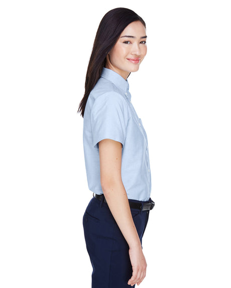 UltraClub Ladies' Classic Wrinkle-Resistant Short-Sleeve Oxford UltraClub