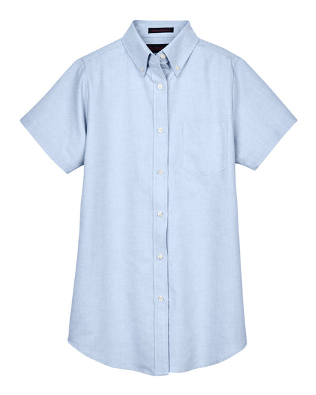 UltraClub Ladies' Classic Wrinkle-Resistant Short-Sleeve Oxford UltraClub