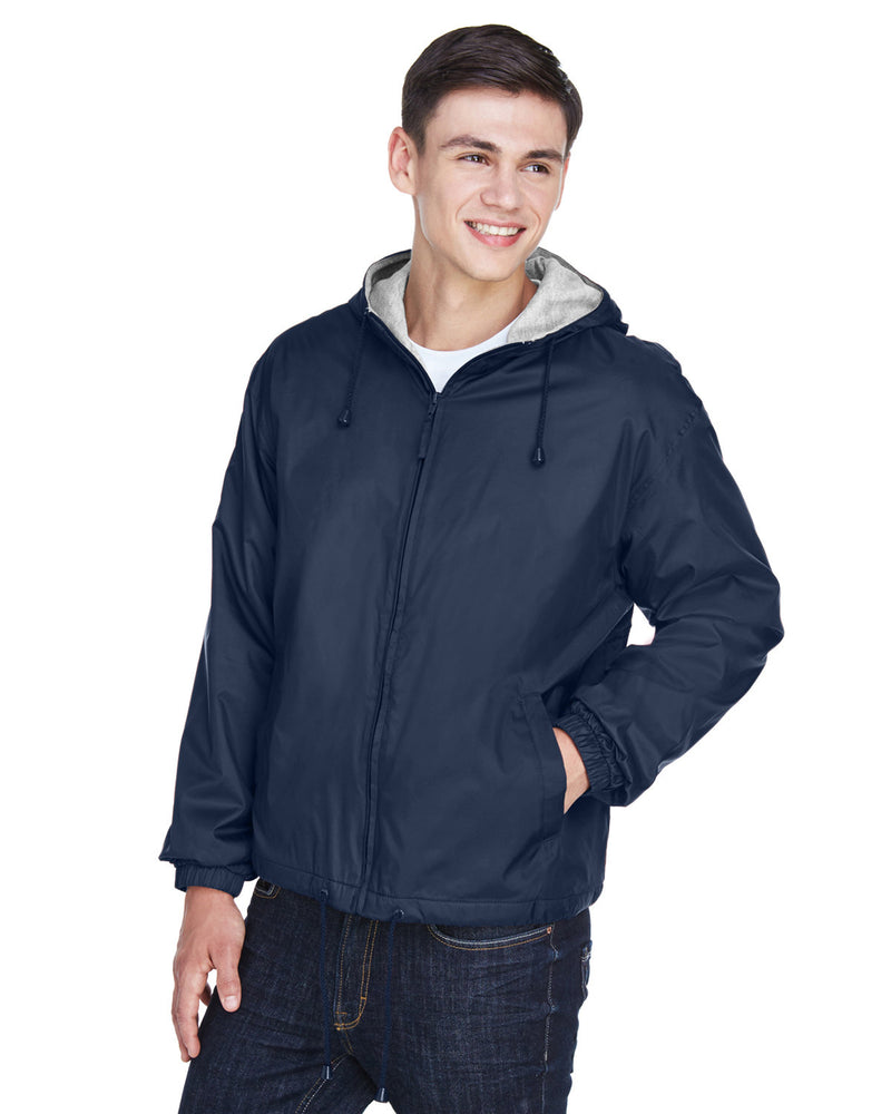 UltraClub Adult Fleece-Lined Hooded Jacket