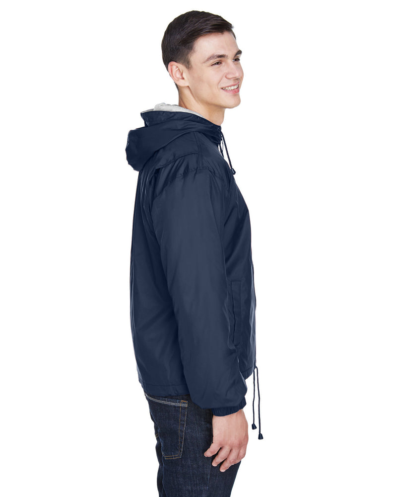 UltraClub Adult Fleece-Lined Hooded Jacket