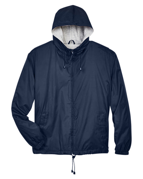 UltraClub Adult Fleece-Lined Hooded Jacket UltraClub