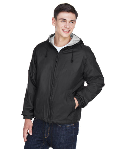 UltraClub Adult Fleece-Lined Hooded Jacket