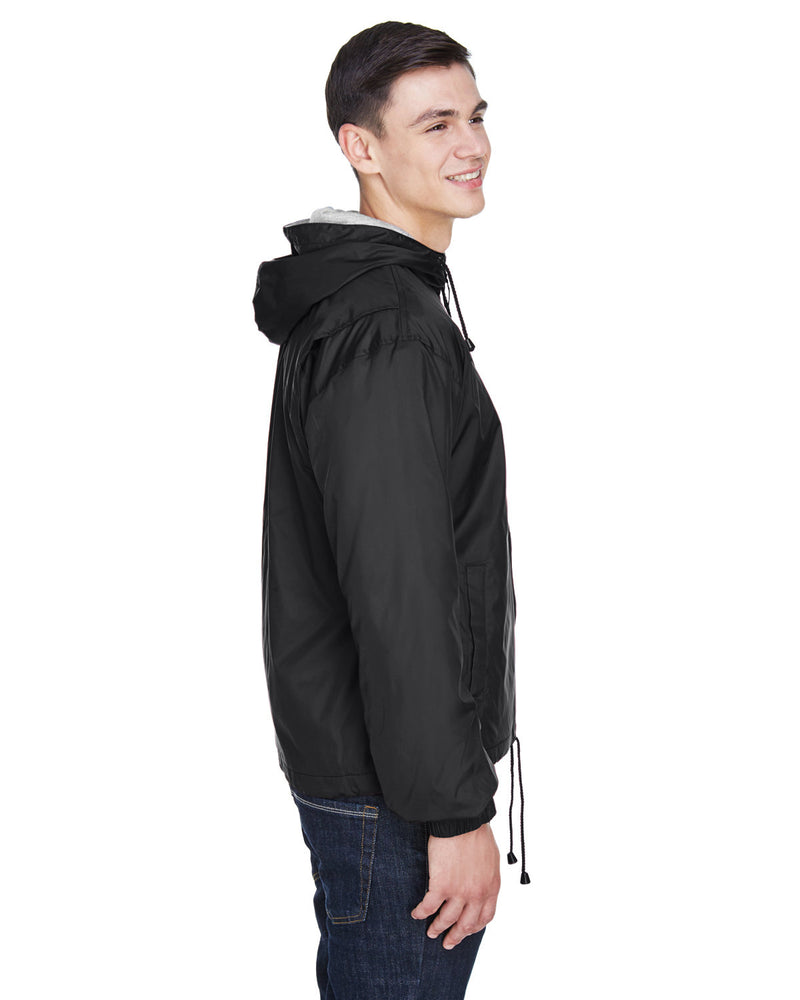 UltraClub Adult Fleece-Lined Hooded Jacket