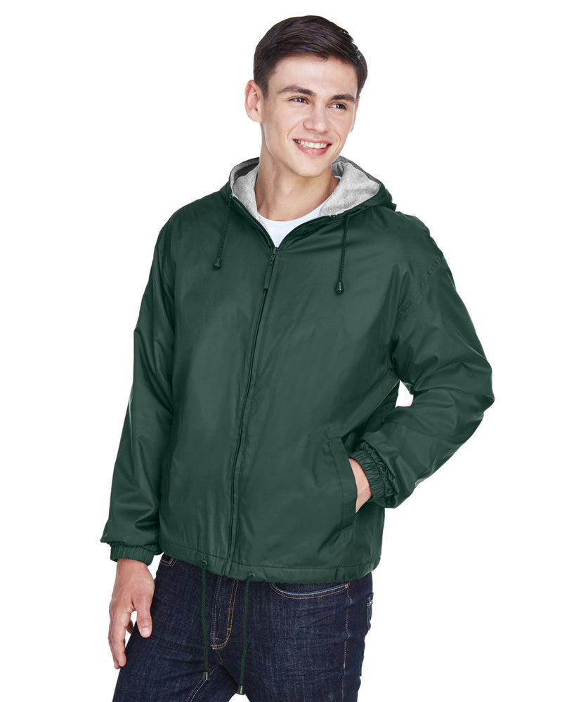 UltraClub Adult Fleece-Lined Hooded Jacket