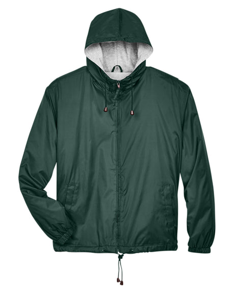UltraClub Adult Fleece-Lined Hooded Jacket UltraClub