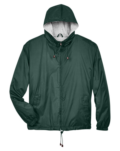 UltraClub Adult Fleece-Lined Hooded Jacket