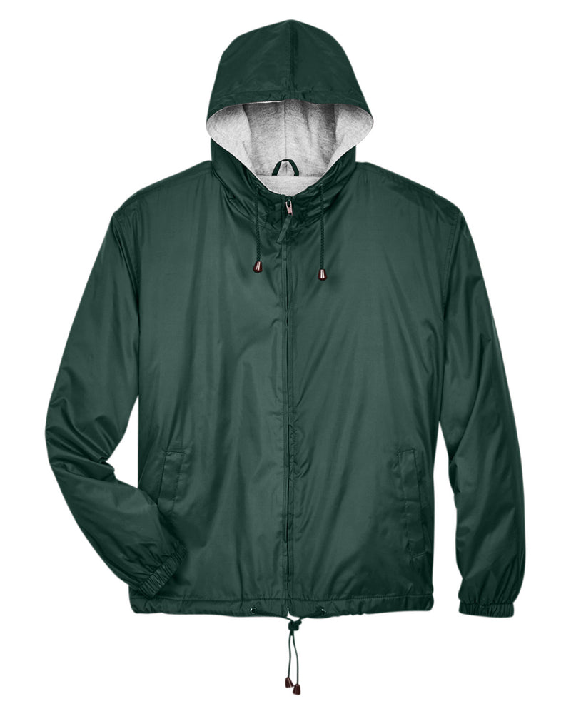 UltraClub Adult Fleece-Lined Hooded Jacket