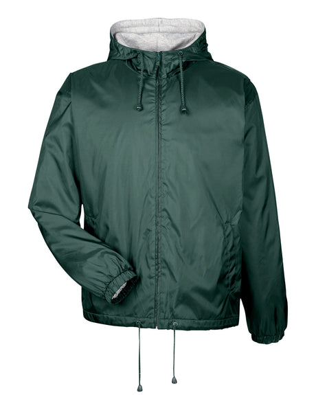 UltraClub Adult Fleece-Lined Hooded Jacket UltraClub