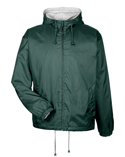 UltraClub Adult Fleece-Lined Hooded Jacket