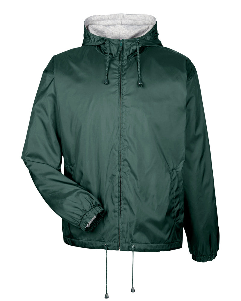 UltraClub Adult Fleece-Lined Hooded Jacket