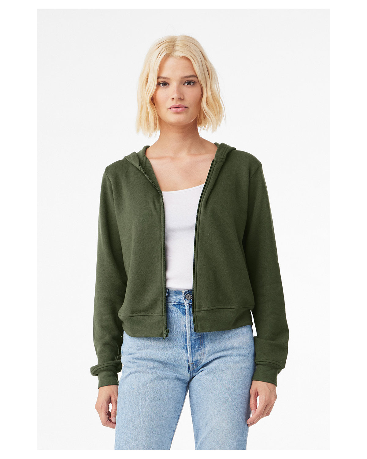 BELLA + CANVAS Ladies' Sponge Fleece Full-Zip Hooded Sweatshirt