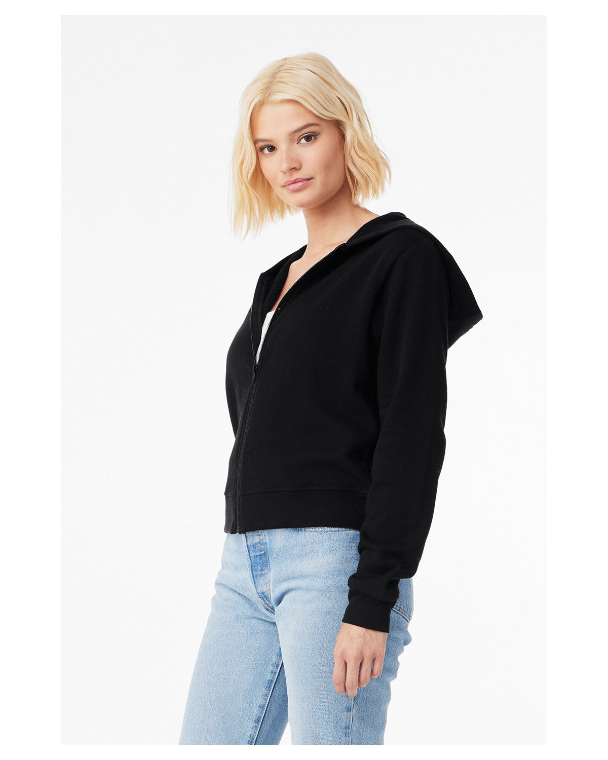 BELLA + CANVAS Ladies' Sponge Fleece Full-Zip Hooded Sweatshirt