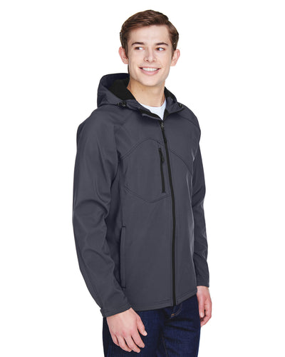 North End Men's Prospect Two-Layer Fleece Bonded Soft Shell Hooded Jacket