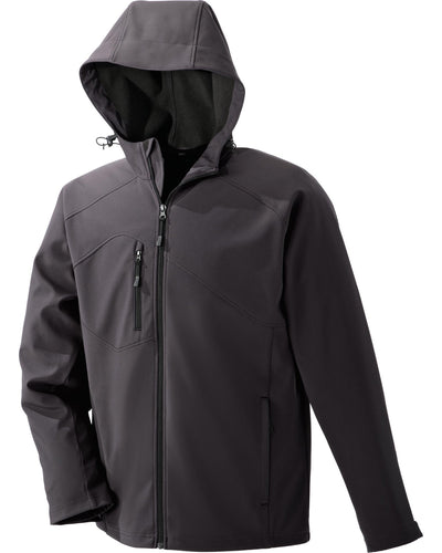 North End Men's Prospect Two-Layer Fleece Bonded Soft Shell Hooded Jacket