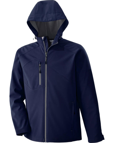 North End Men's Prospect Two-Layer Fleece Bonded Soft Shell Hooded Jacket