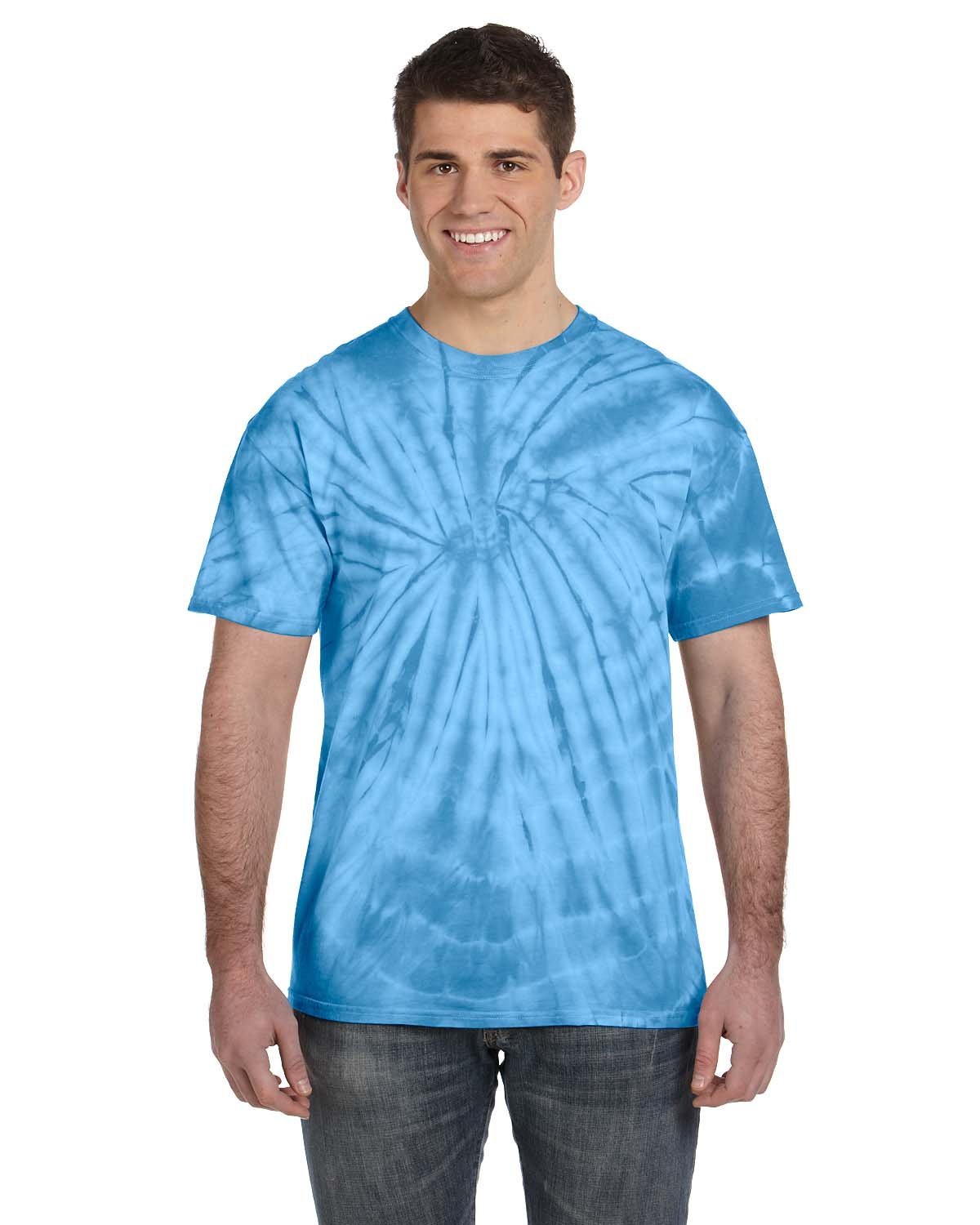 Tie-Dye Adult 5.4 oz. 100% Cotton Spider T-Shirt Mens Apparel Shirts & Tops