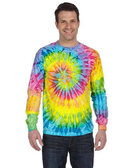 Tie-Dye Adult 5.4 oz. 100% Cotton Long-Sleeve T-Shirt Tie-Dye