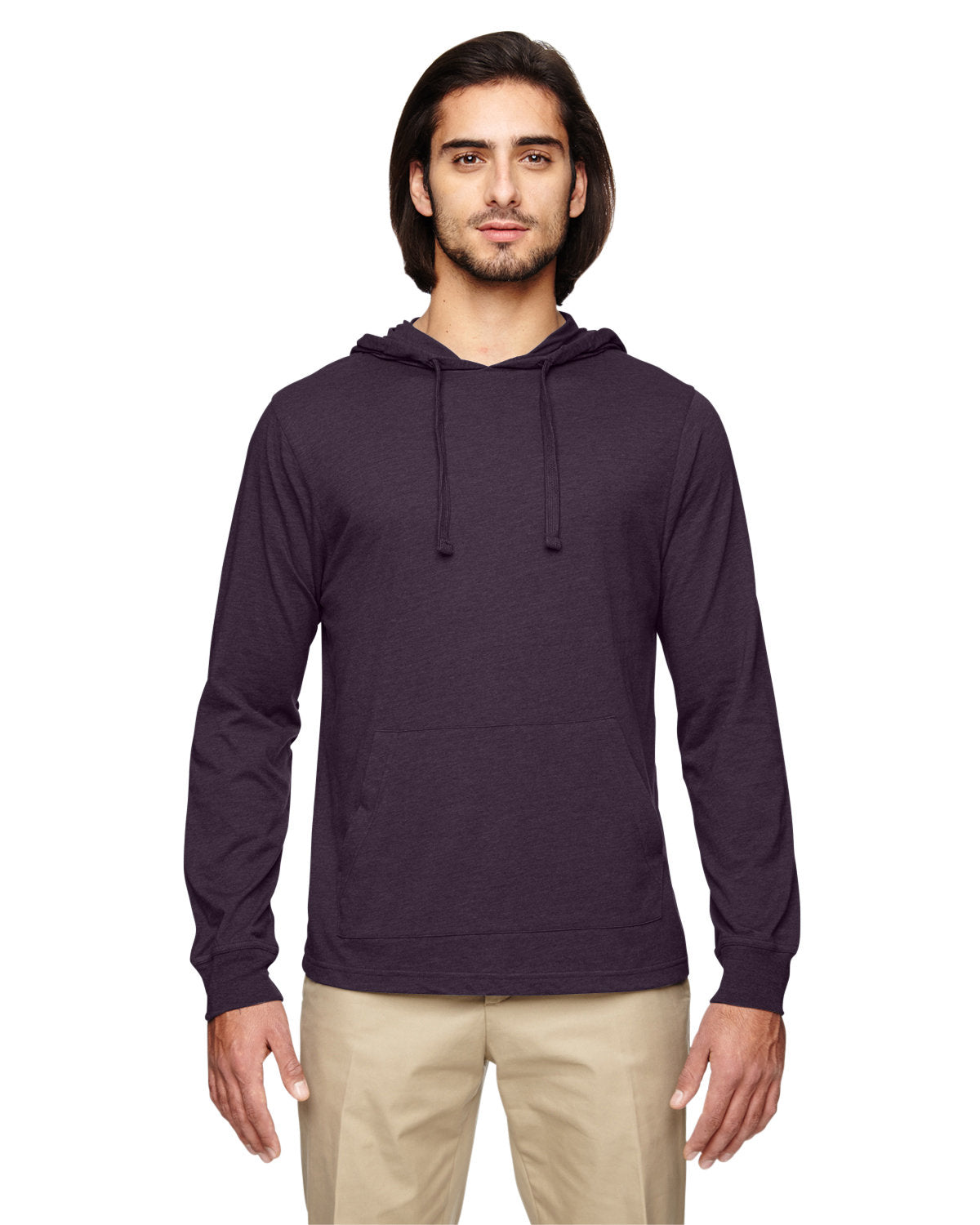 econscious Unisex Eco Blend Long-Sleeve Pullover Hooded T-Shirt econscious