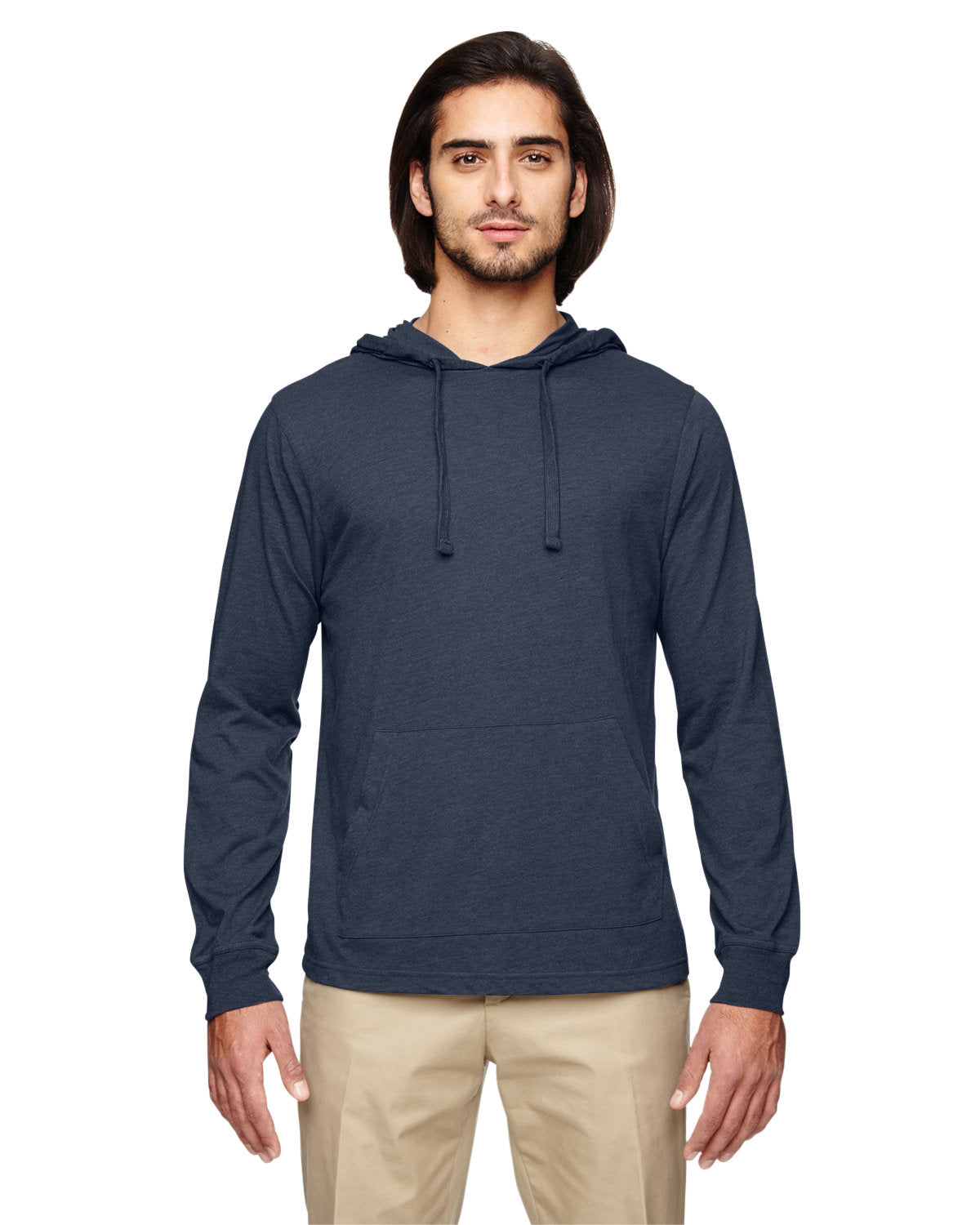 econscious Unisex Eco Blend Long-Sleeve Pullover Hooded T-Shirt econscious