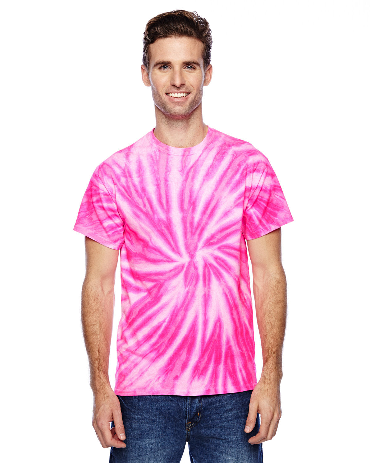 Tie-Dye Adult 5.4 oz., 100% Cotton Twist Tie-Dyed T-Shirt Mens Apparel Shirts & Tops