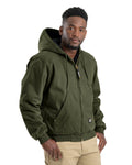 Berne Men's Tall Highland Washed Cotton Duck Hooded Jacket Berne