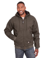 Berne Men's Tall Highland Washed Cotton Duck Hooded Jacket Berne