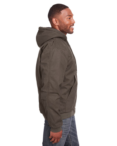Berne Men's Tall Highland Washed Cotton Duck Hooded Jacket