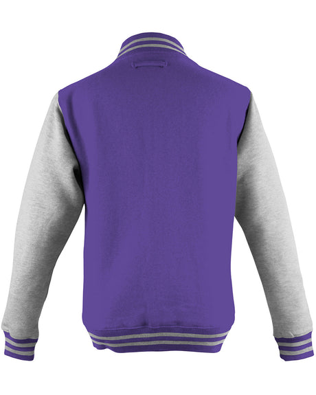 Just Hoods By AWDis Men's 80/20 Heavyweight Letterman Jacket Just Hoods By AWDis