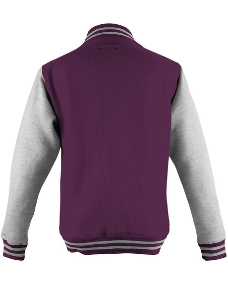 Just Hoods By AWDis Men's 80/20 Heavyweight Letterman Jacket Just Hoods By AWDis