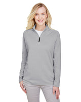 Devon & Jones CrownLux Performance™ Ladies' Clubhouse Micro-Stripe Quarter-Zip Devon & Jones