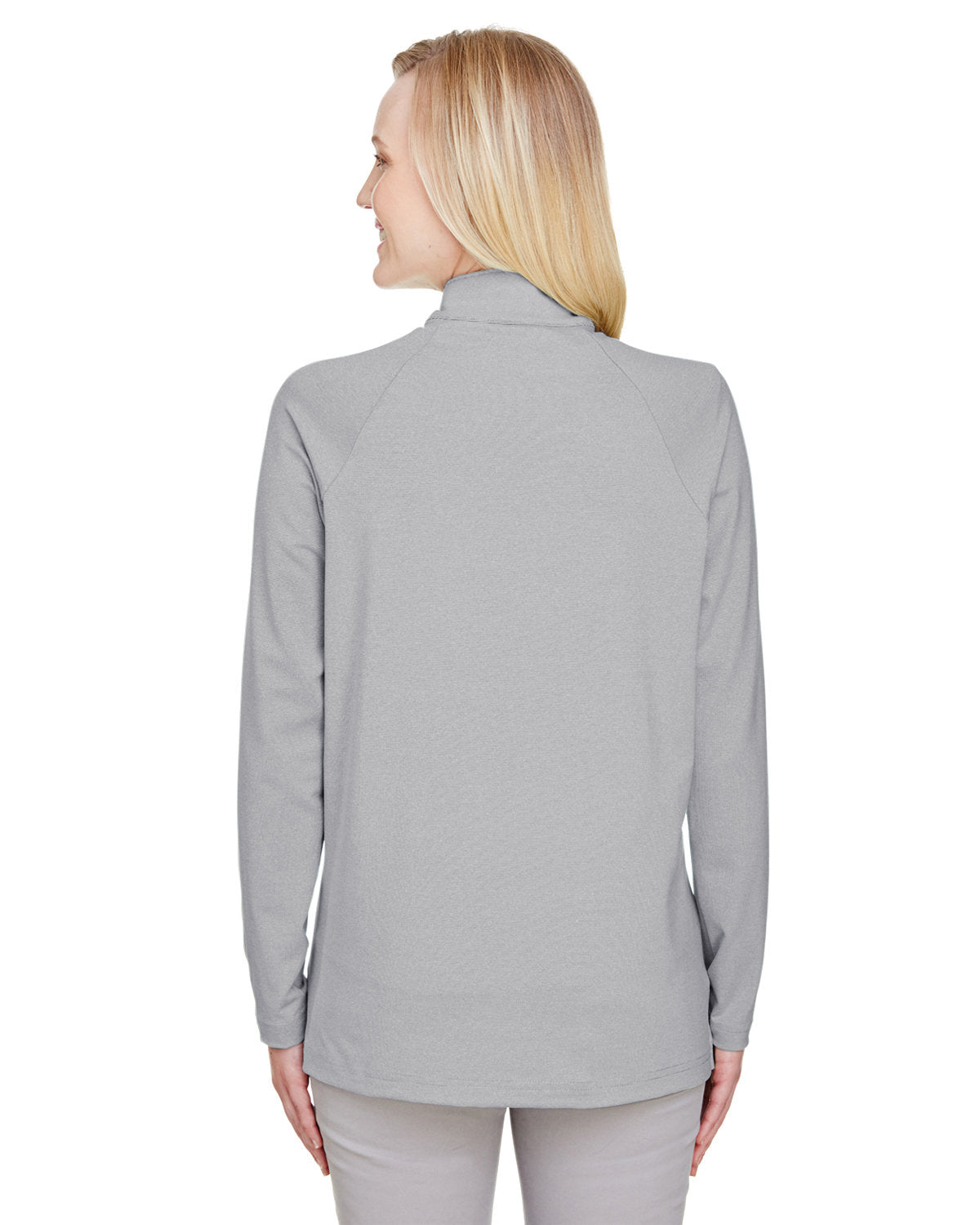 Devon & Jones CrownLux Performance™ Ladies' Clubhouse Micro-Stripe Quarter-Zip Devon & Jones
