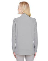 Devon & Jones CrownLux Performance™ Ladies' Clubhouse Micro-Stripe Quarter-Zip Devon & Jones
