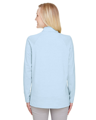 Devon & Jones CrownLux Performance™ Ladies' Clubhouse Micro-Stripe Quarter-Zip