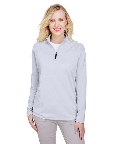 Devon & Jones CrownLux Performance™ Ladies' Clubhouse Micro-Stripe Quarter-Zip