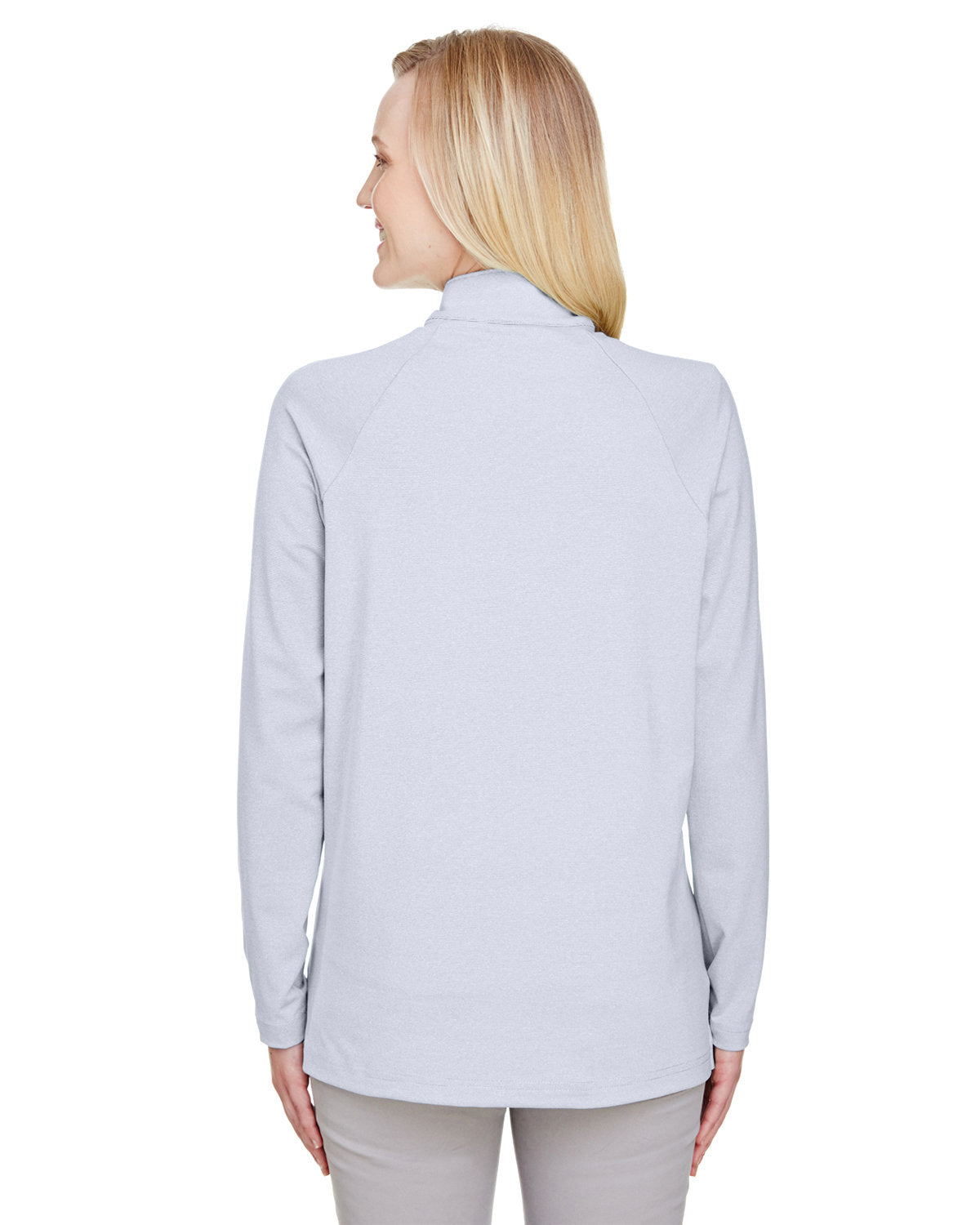 Devon & Jones CrownLux Performance™ Ladies' Clubhouse Micro-Stripe Quarter-Zip Devon & Jones