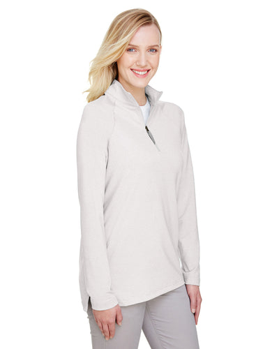 Devon & Jones CrownLux Performance™ Ladies' Clubhouse Micro-Stripe Quarter-Zip