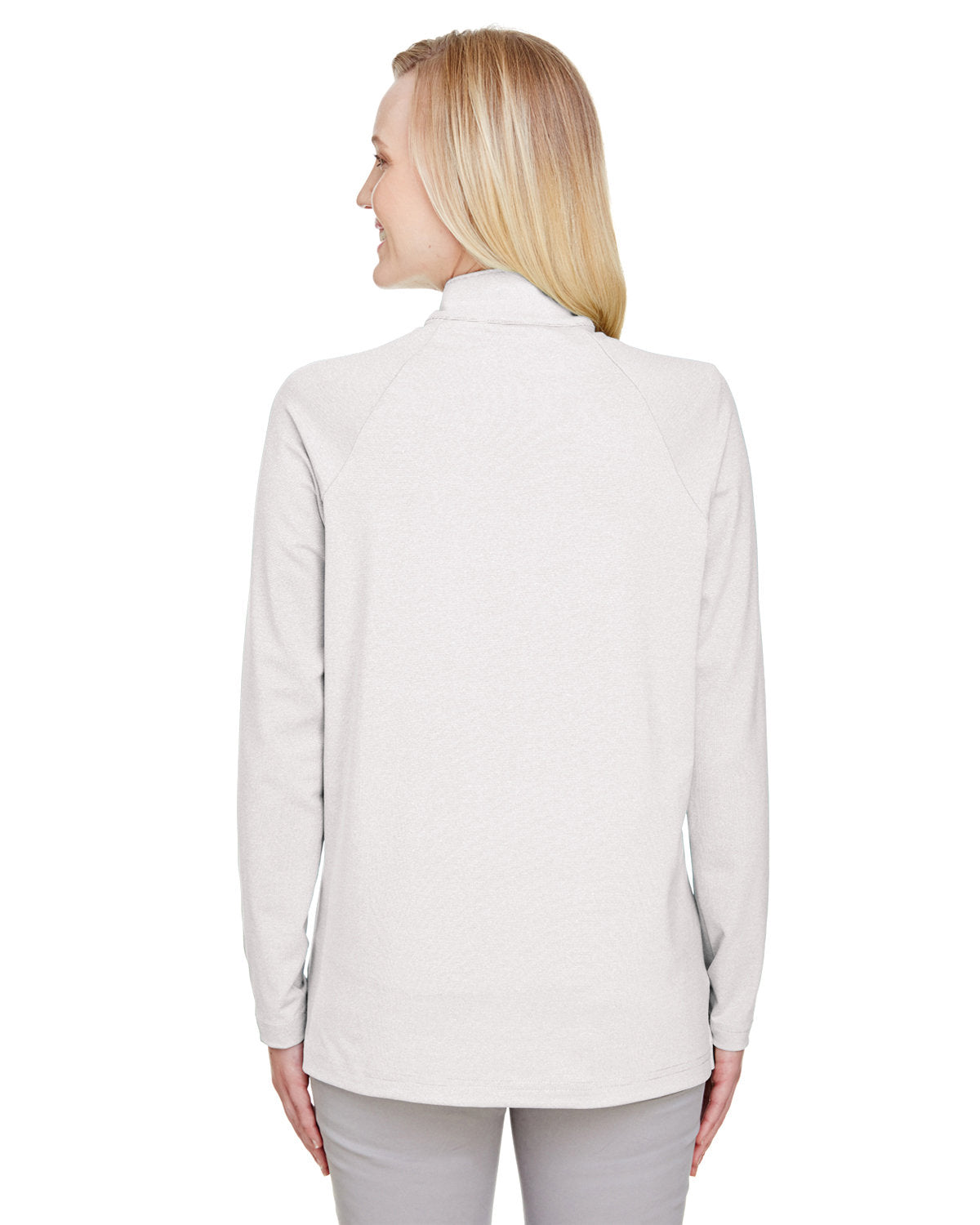 Devon & Jones CrownLux Performance™ Ladies' Clubhouse Micro-Stripe Quarter-Zip Devon & Jones