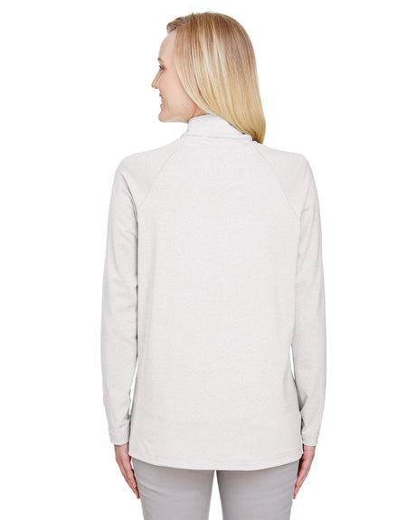 Devon & Jones CrownLux Performance™ Ladies' Clubhouse Micro-Stripe Quarter-Zip Devon & Jones