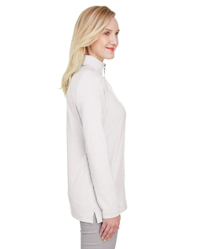 Devon & Jones CrownLux Performance™ Ladies' Clubhouse Micro-Stripe Quarter-Zip