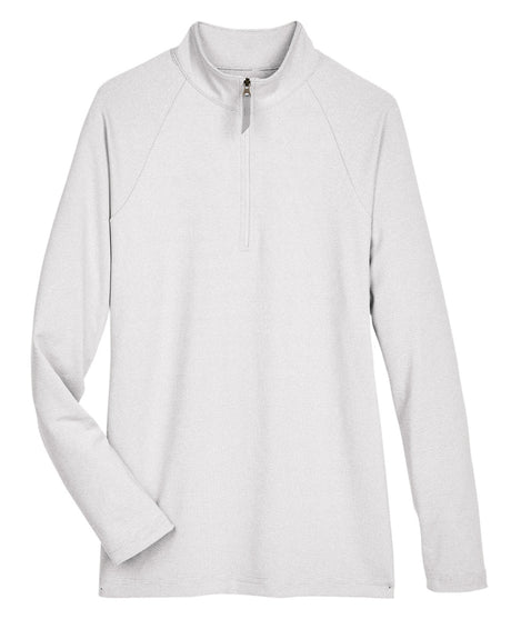 Devon & Jones CrownLux Performance™ Ladies' Clubhouse Micro-Stripe Quarter-Zip Devon & Jones