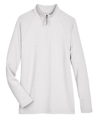 Devon & Jones CrownLux Performance™ Ladies' Clubhouse Micro-Stripe Quarter-Zip