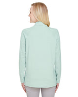 Devon & Jones CrownLux Performance™ Ladies' Clubhouse Micro-Stripe Quarter-Zip Devon & Jones