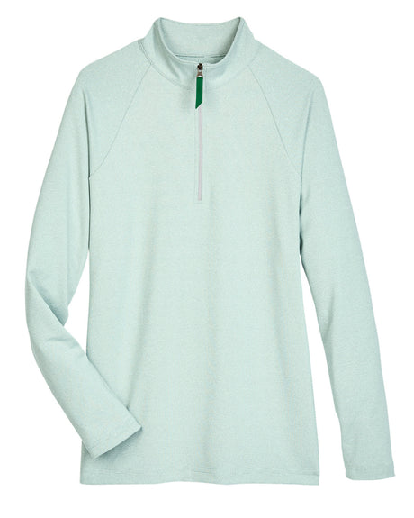 Devon & Jones CrownLux Performance™ Ladies' Clubhouse Micro-Stripe Quarter-Zip Devon & Jones