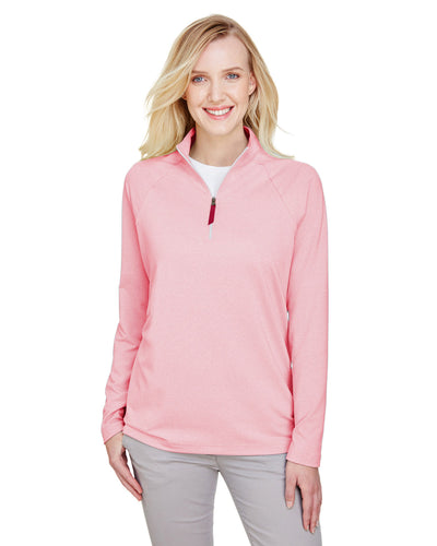 Devon & Jones CrownLux Performance™ Ladies' Clubhouse Micro-Stripe Quarter-Zip