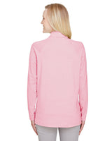 Devon & Jones CrownLux Performance™ Ladies' Clubhouse Micro-Stripe Quarter-Zip Devon & Jones