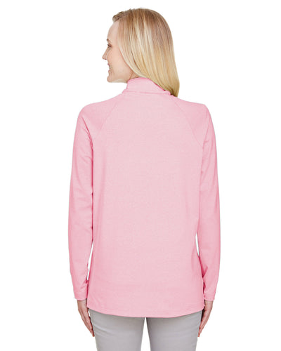 Devon & Jones CrownLux Performance™ Ladies' Clubhouse Micro-Stripe Quarter-Zip