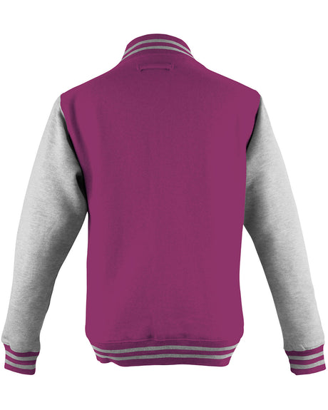 Just Hoods By AWDis Men's 80/20 Heavyweight Letterman Jacket Just Hoods By AWDis